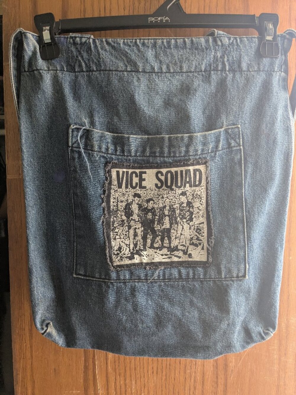 GRUNGE TOTE BAG WITH VICE SQUAD PATCH